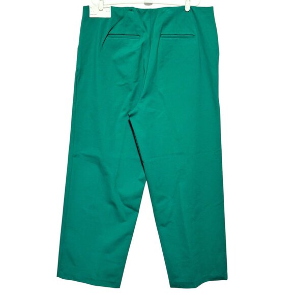 Liz Claiborne Women's Pull-on Stretch Wide Leg Emerald Green Pants Size 1X NWT - Picture 2 of 10